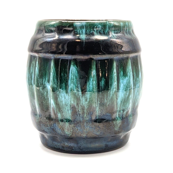 Blue Mountain Pottery Barrel Mug with Handle Drip Glaze Redware Mid Century - Picture 2 of 8